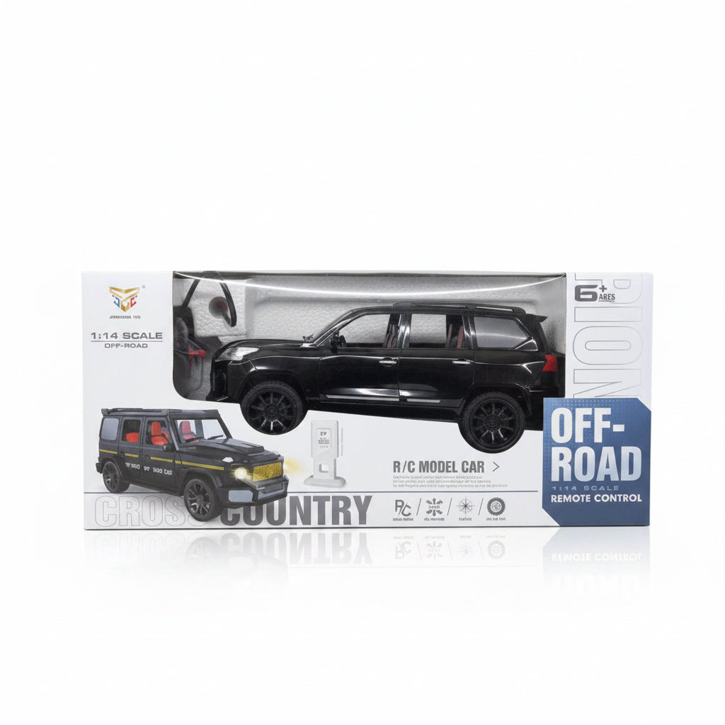 1:14 scale black off-road remote control SUV with lighting