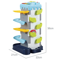 2-in-1 Educational Activity Toy Set – Shape Sorter Race Track & Rolling Ball Piano