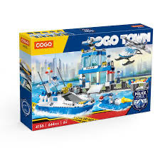 COGO Marine Police Pier Building Blocks – 644 Pcs