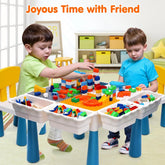 5 in 1 Building Blocks Table with Chairs for Kids