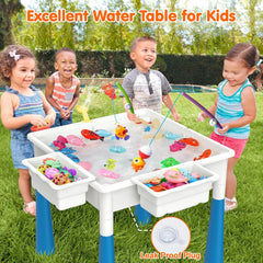 5 in 1 Building Blocks Table with Chairs for Kids