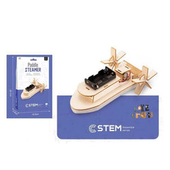 STEM Wooden Construction Kit - Paddle Steamer