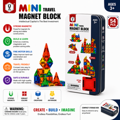 Mini Travel Magnetic Blocks – 54 Pcs