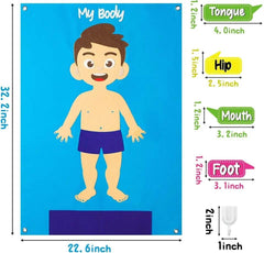 Human Body Parts Learning Felt Story Board Set