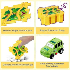 Puzzle Car Tracks & Electric Drive Play Set