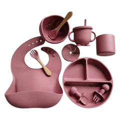 Premium Silicone Baby Feeding Set – 10 Pcs