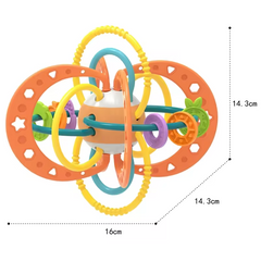 Huanger Soft Silicone Rattle & Sensory Teether Toy
