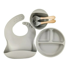 Premium Silicone Baby Feeding Set – 5 Pcs