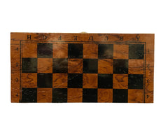 3-in-1 Wooden Chess/Checkers/Backgammon Board