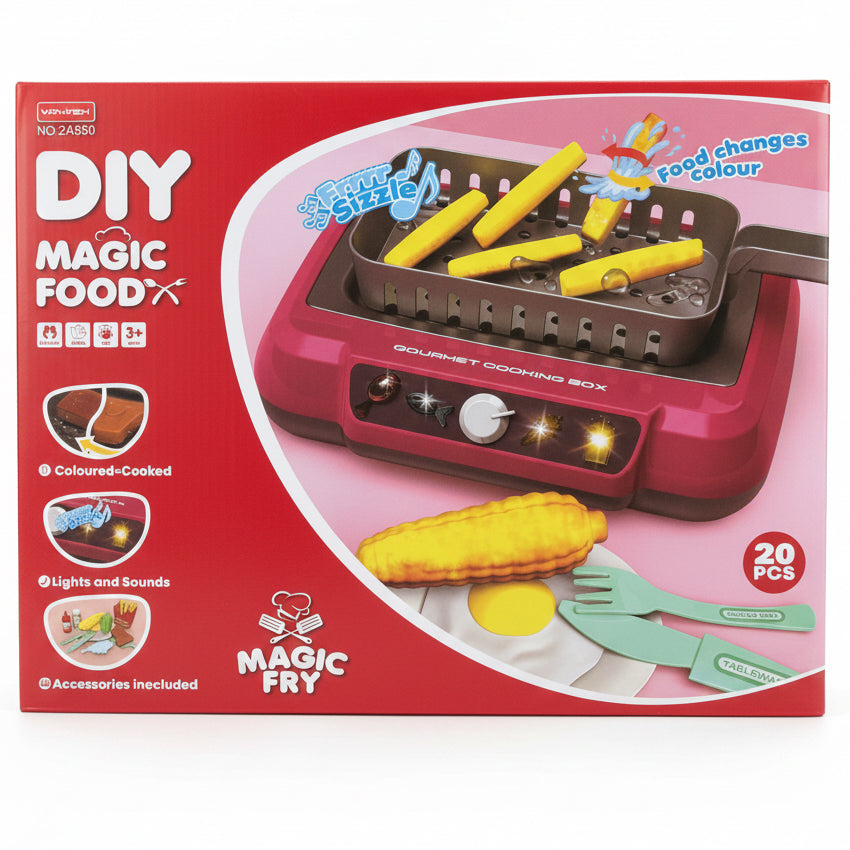 DIY Magic Food colour changing pretend fryer playset 20 pieces