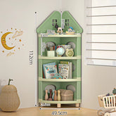 4-Tier Corner Bookshelf & Storage Organizer