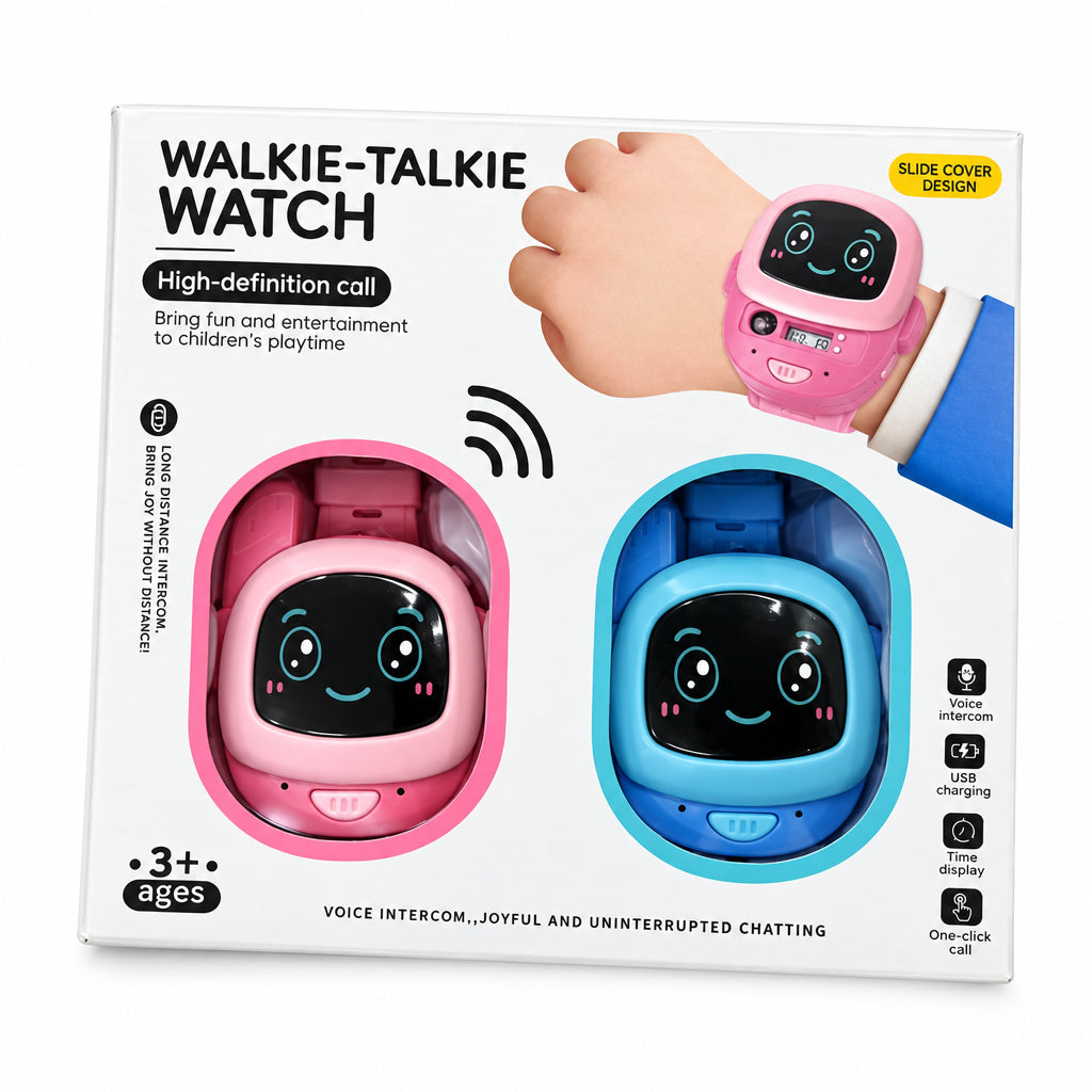 Kids Walkie-Talkie Watch set with pink and blue watches