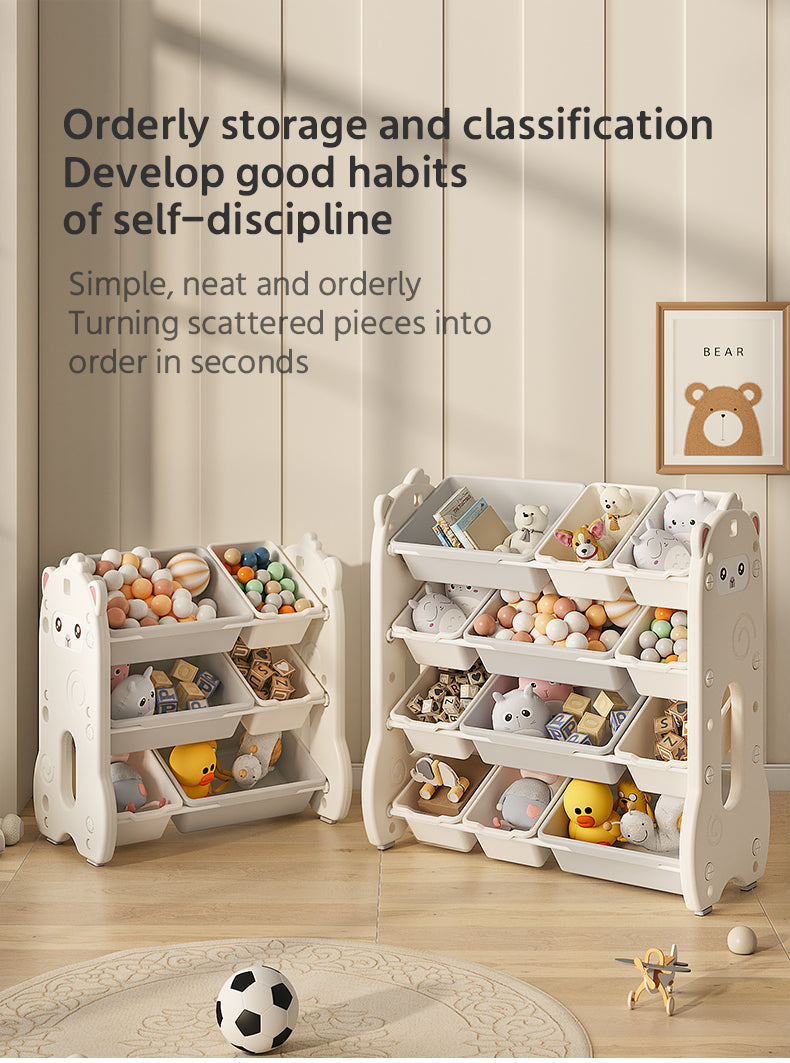 Kids Toys Storage Rack with Organizer Bins