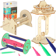 3‑in‑1 DIY Mechanics & Gravity Science Kit (Wooden STEM Set)