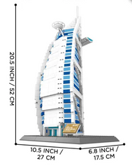 Wange Burj Al Arab Hotel Dubai - Architecture Building Block Set | 1366 Pieces