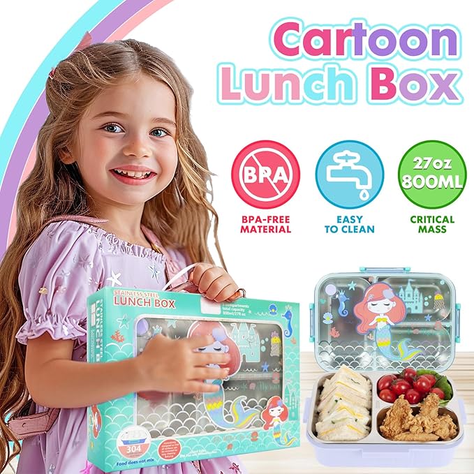 Cartoon Lunch Box - Stainless Steel