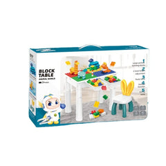 5 in 1 Building Blocks Table with Chairs for Kids