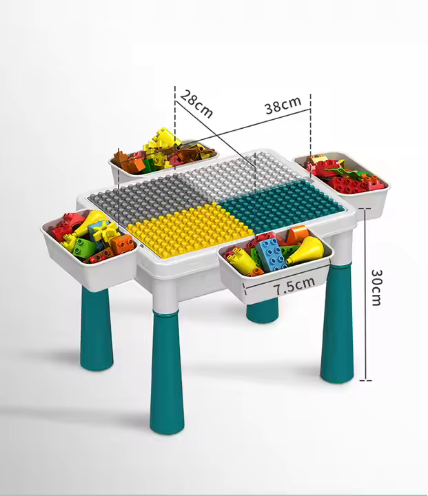 Multifunctional Building Table for Kids