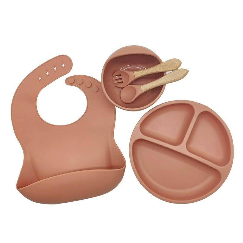 Premium Silicone Baby Feeding Set – 5 -Piece Essentials