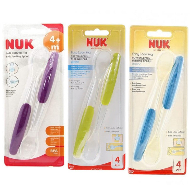 NUK Easy Learning Soft Spoon - 2pc Pack