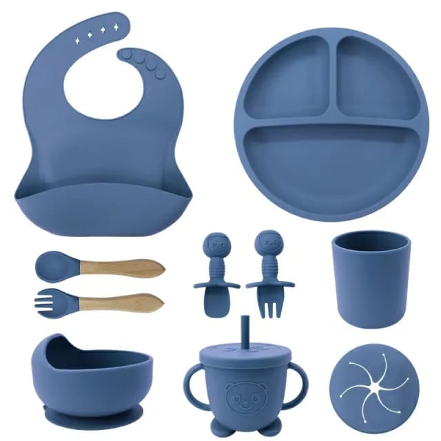 Premium Silicone Baby Feeding Set – 10 -Piece Essentials