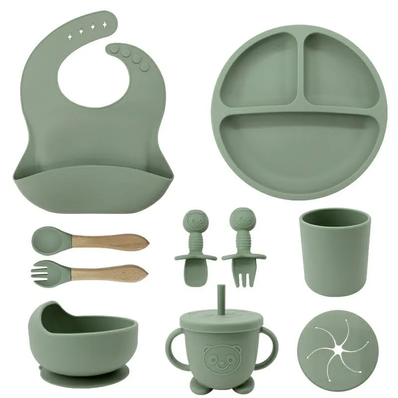 Premium Silicone Baby Feeding Set – 10 -Piece Essentials