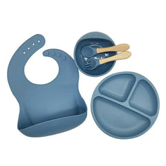 Premium Silicone Baby Feeding Set – 5 -Piece Essentials