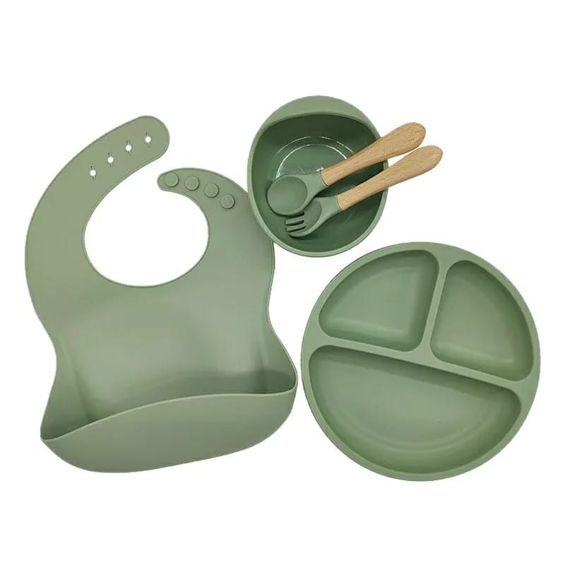 Premium Silicone Baby Feeding Set – 5 -Piece Essentials