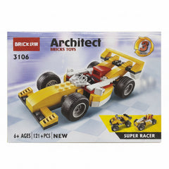 Architect Super Racer 3106 building blocks set on white background