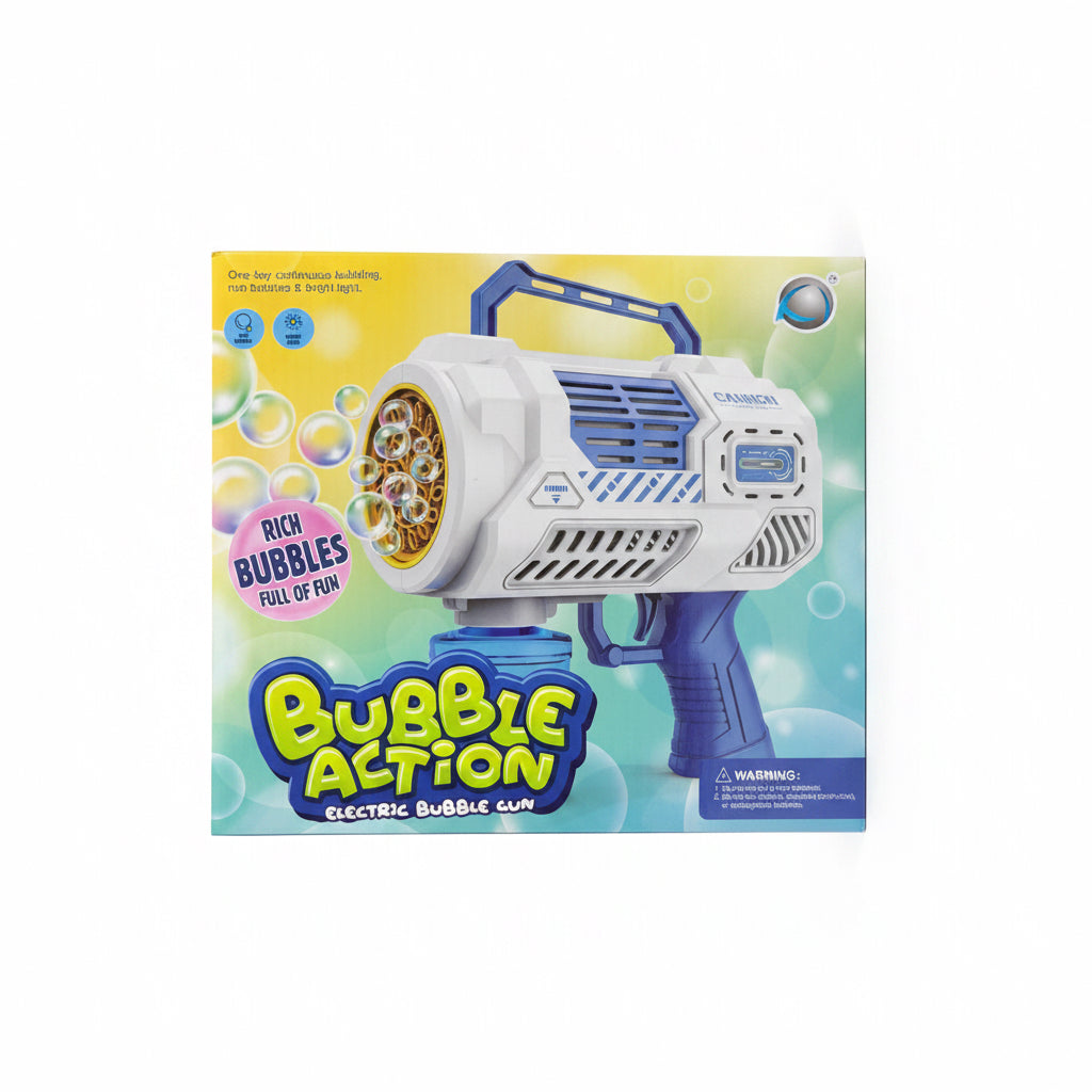Bubble Action electric bubble gun toy box