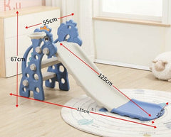 Kids Indoor Slide with Basketball Hoop