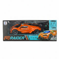 Raider 1:16 remote control racing car orange with 3D lighting