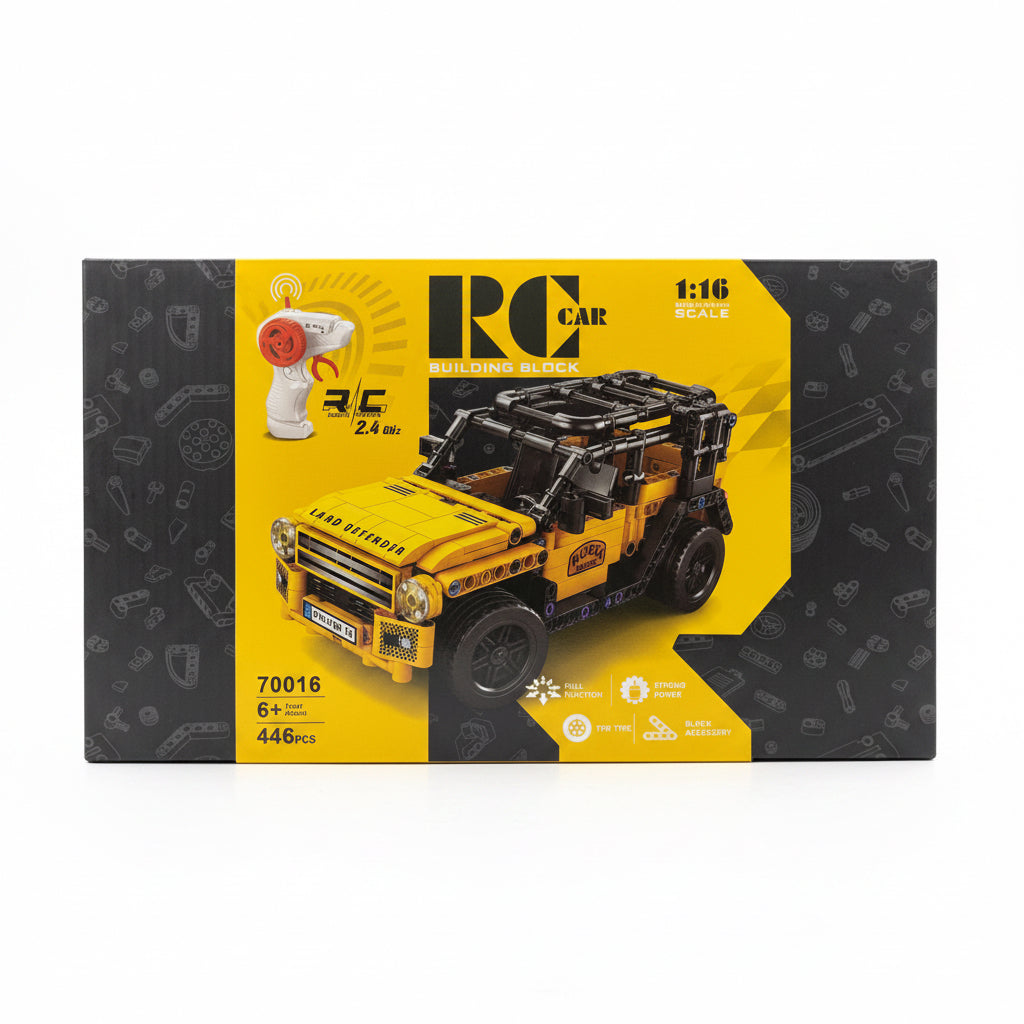 RC building block car model 70016 with 446 pieces and 2.4GHz remote control