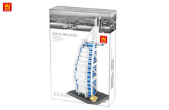 Wange 5220 Burj Al Arab Hotel Dubai Architecture Building Block Set - 1366 Pieces